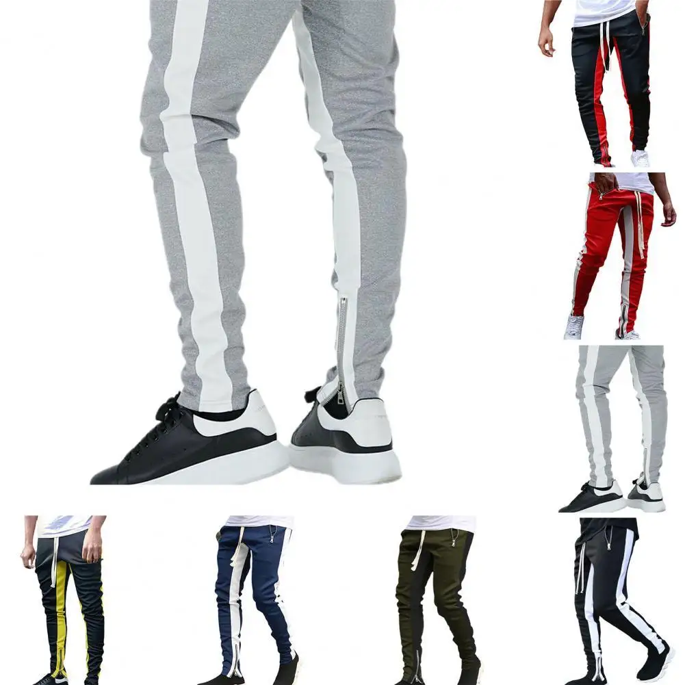 

Men Autumn Winter Zipper Casual Sports Running Tight Trousers Sportswear Pants