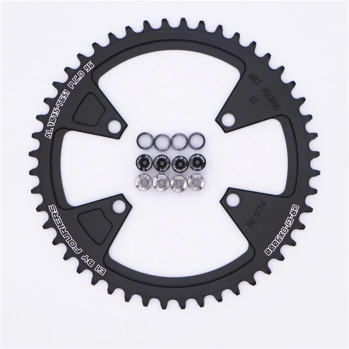 black 48T FOURIERS MTB горный велосипед один узкий широкий 11 скоростей велосипед цепное кольцо для M7000/M8000 - Цвет: black 48T