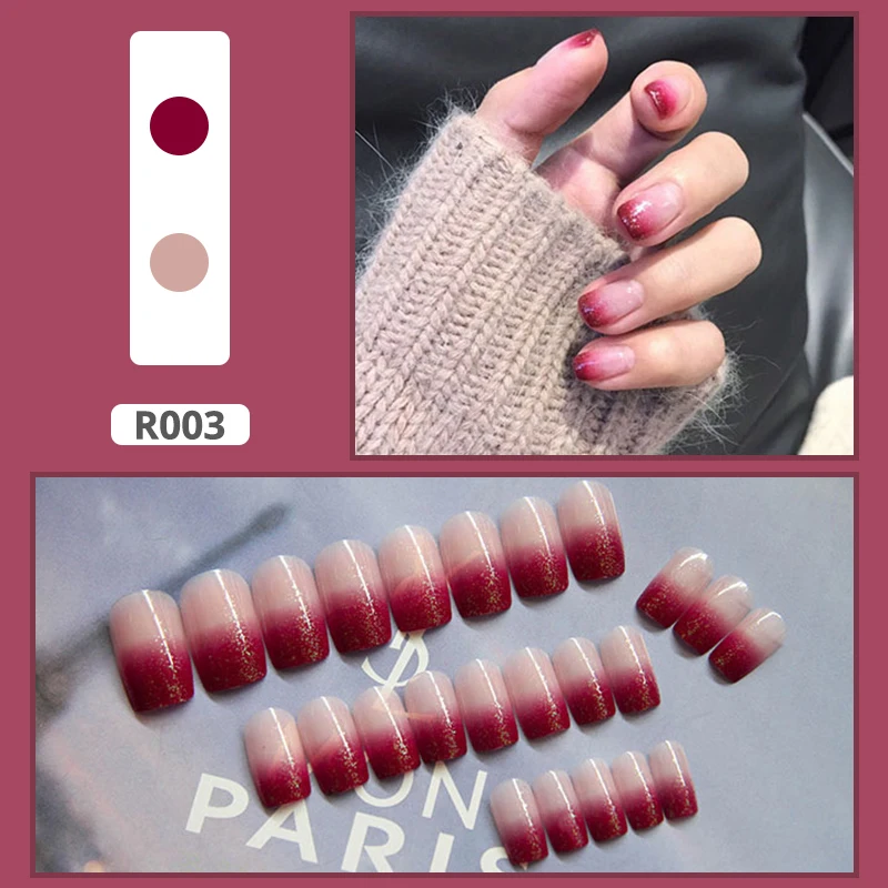 Красочные накладные ногти 24 шт./компл. наклейки для ногтей полное покрытие дизайн