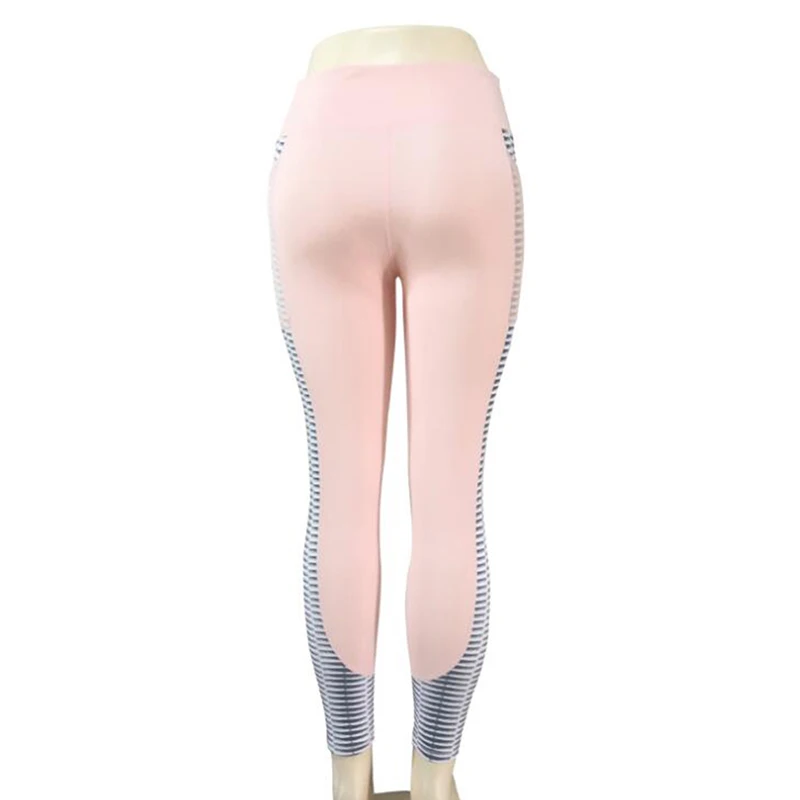 Женские леггинсы модные женские лоскутные с высокой талией для фитнеса черные