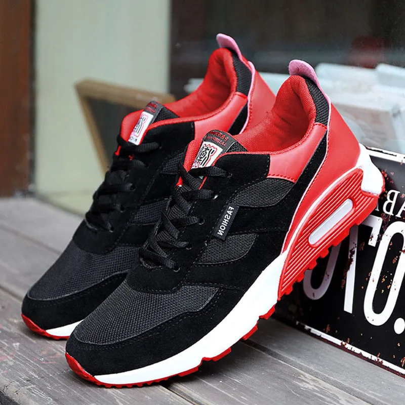 Autumn Men's Sports Shoes Men Flying Woven Breathable Casual Male Gray Black And White Lace-up Sneakers | Обувь