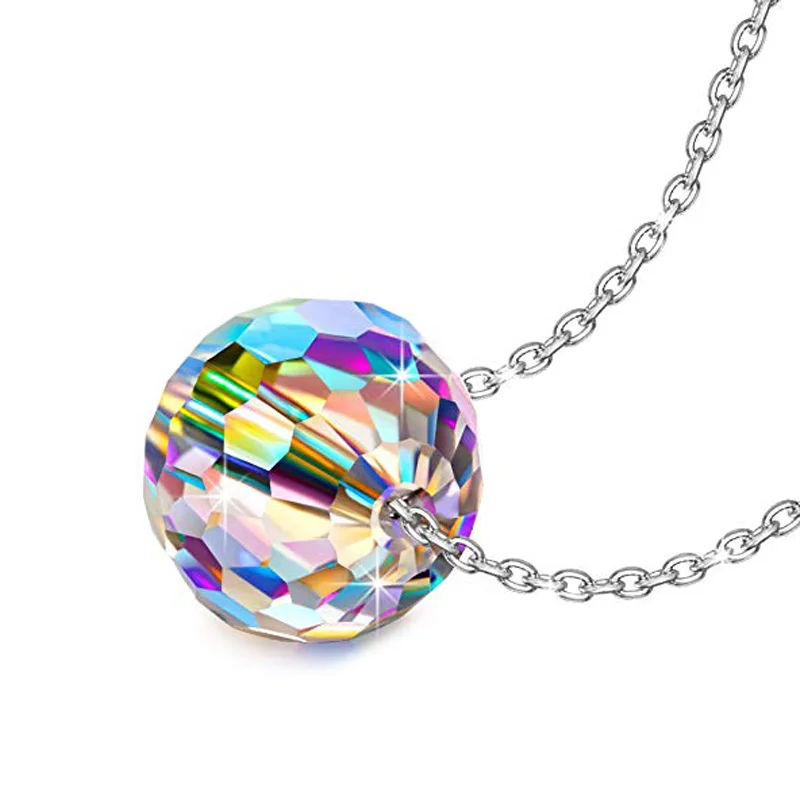 Hermosa колье для женщин подарки девушки подростки с кристаллами Swarovski серебро 925