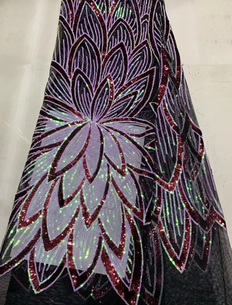 Лидер продаж 2019 французская нигерийская сетка с блестками африканский тюль