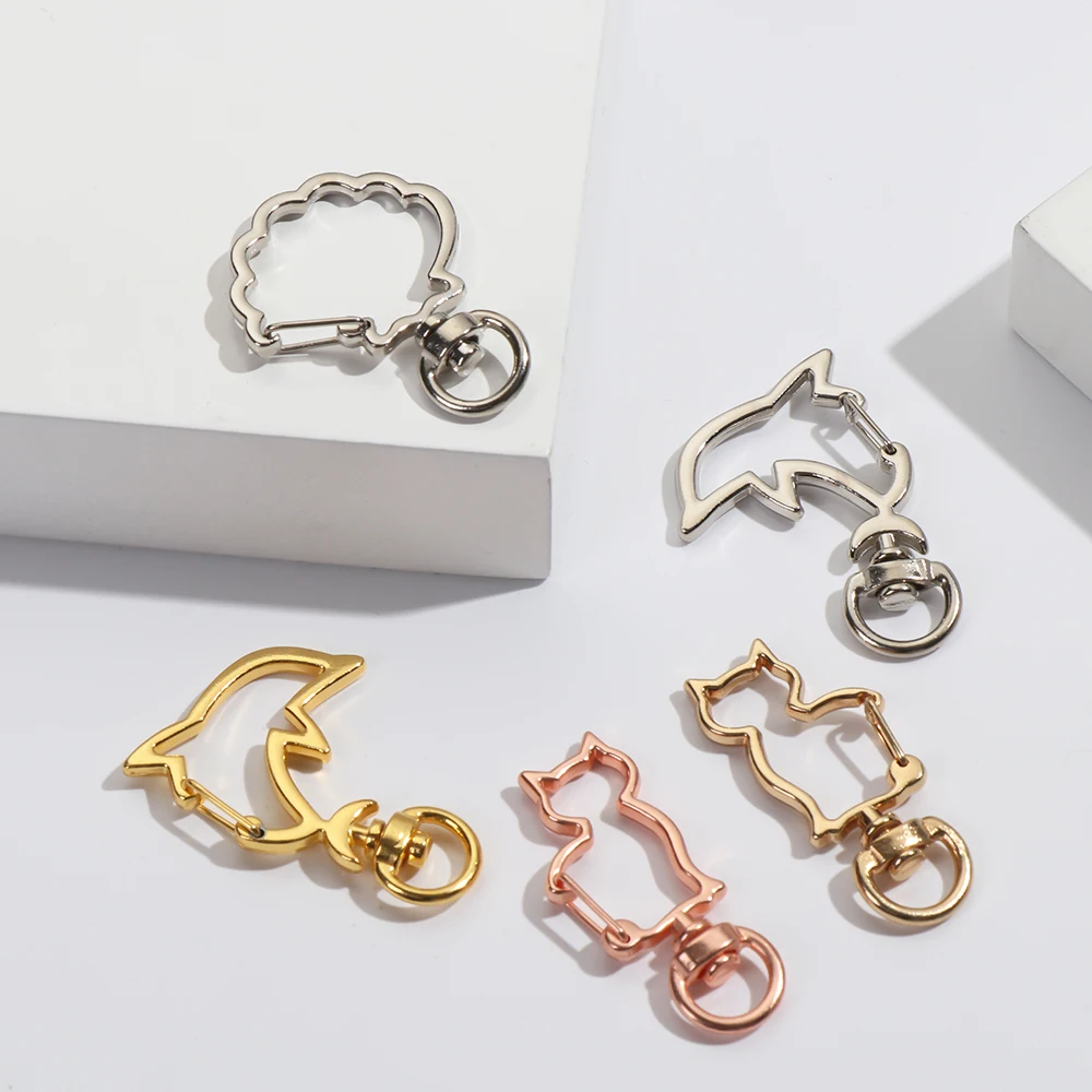 New 5pcs Metal Snap Hook Trigger Clips Buckles For Keychain Lobster Clasp Hooks for Necklace Key Ring DIY Making | Украшения и