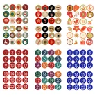 Рождественская наклейка с 24 цифрами, яркая сумка, наклейка из искусственной бумаги, наклейка для герметизации