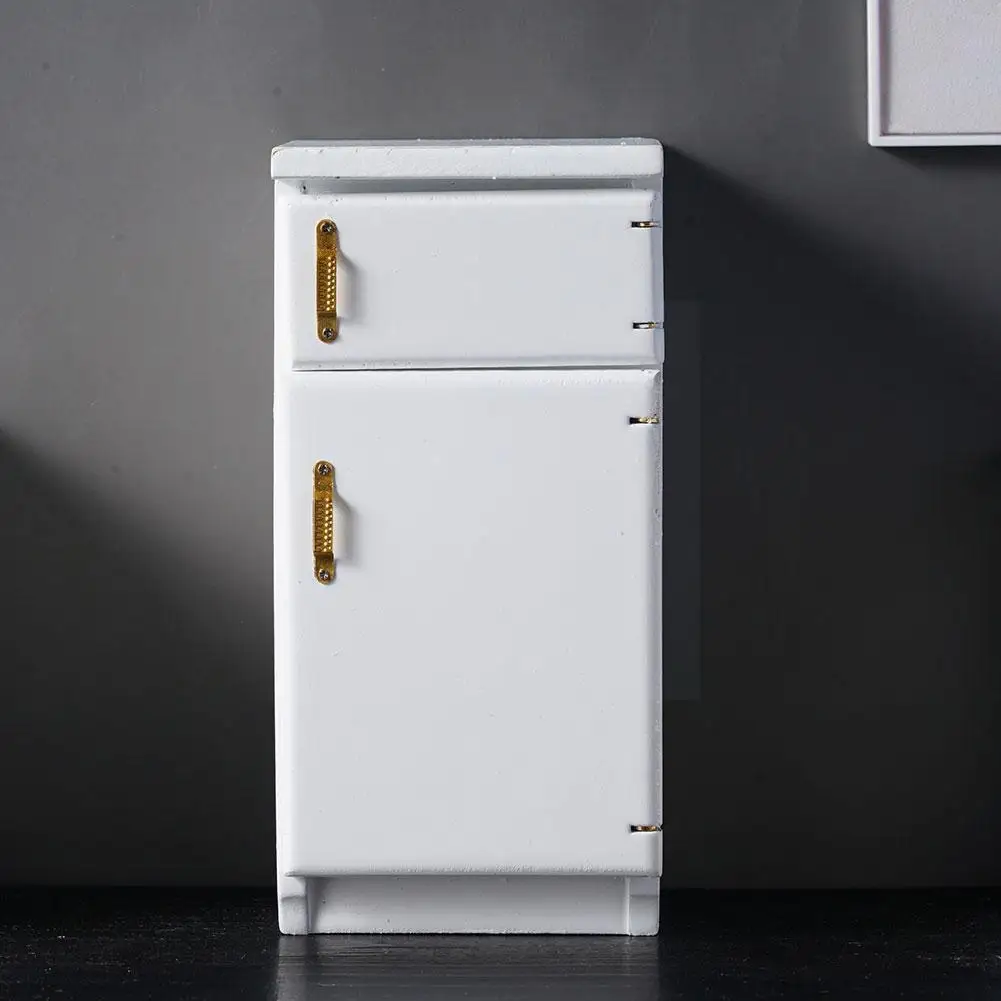 

1:12 Dollhouse Miniatures Kitchen White Furniture Set Fridge 1:12 Dollhouse Decor Accessories A5D6