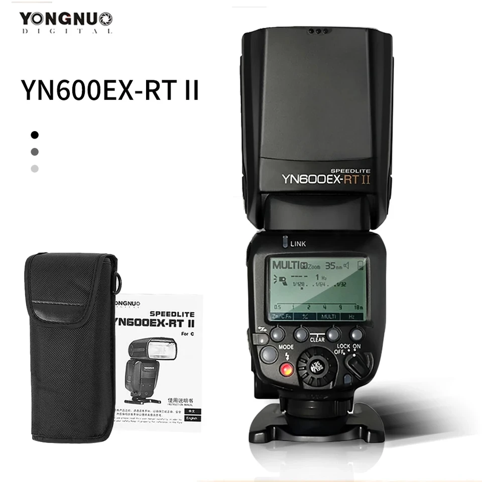 

YONGNUO YN600EX-RT II TTL Master Flash Speedlite для камеры Canon 2,4G Wireless 1/8000s HSS GN60 с YN-E3-RT II передатчиком