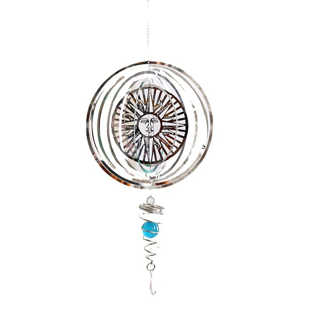 

Stainless Steel Stereo Rotary Wind Chime Wind Chimes Hanging Ornaments Foldable Wind Chime Metal Metal Hanging Post Garden