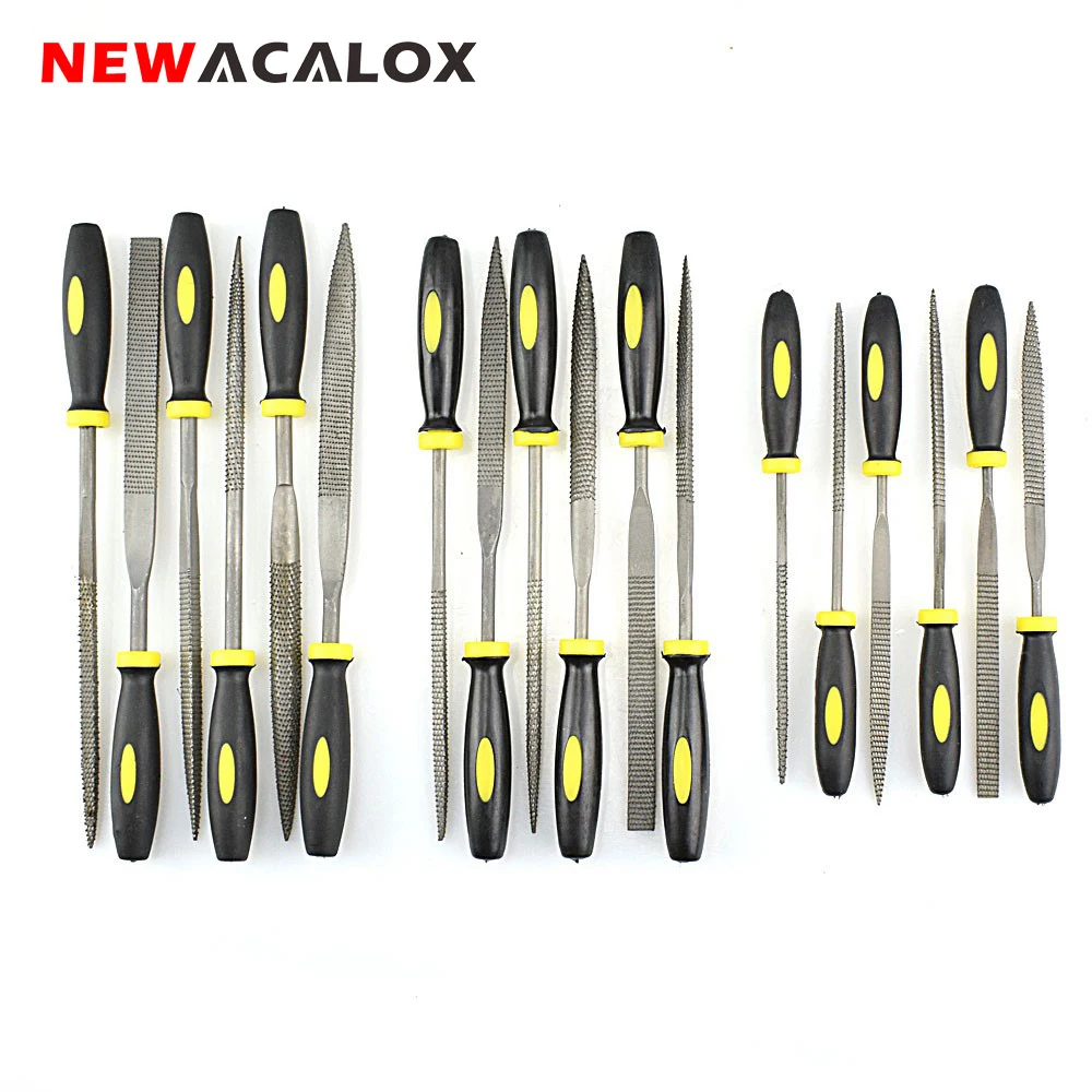NEWACALOX 18 шт. деревообрабатывающий набор ручных напильников для рукоделия, набор для резьбы, мини-набор, Microtech металлический напильник, игла, напильник, инструмент для наполнения дерева