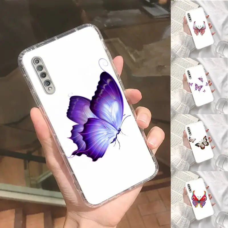 

Beauty Butterfly Phone Case Transparent For Xiaomi Redmi K30 10T 10X 9 9A 8 8A 7 7A 6 K40 T S PRO 5G