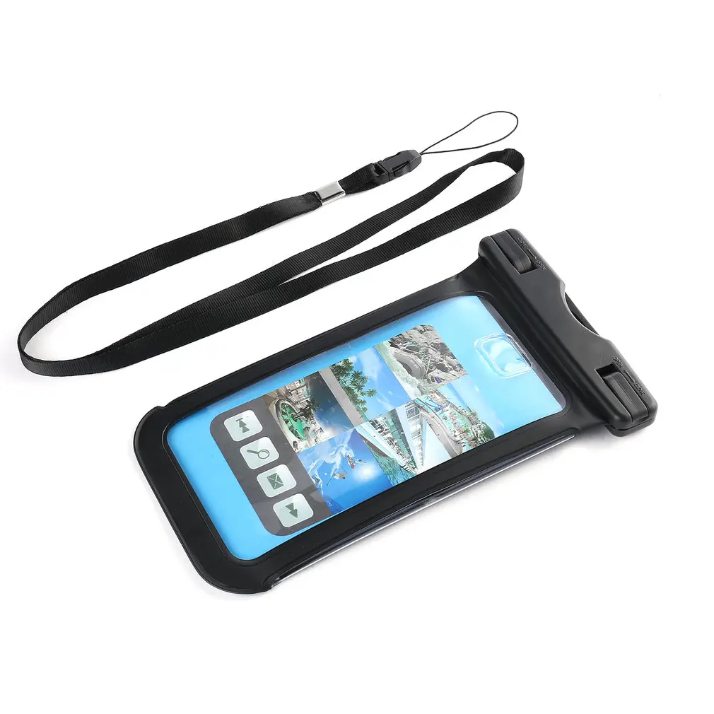 6-inch Universal Lightweight Sealed Waterproof PVC Mobile Phone Bag With Dual Swivel Lock Sealable Clip Strap For Apple 7 | Мобильные