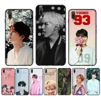 suga k pop min yoongi k pop phone case for oppo reno realme c3 6pro for vivo y91c y17 y19 capa