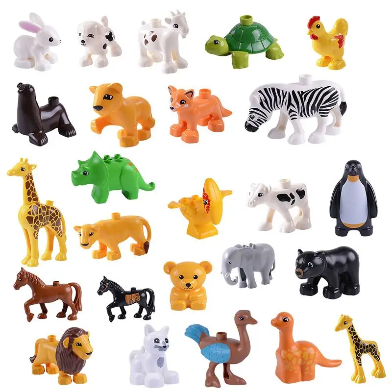 Игрушки-животные сделай сам строительные блоки аксессуары для животных фигурки