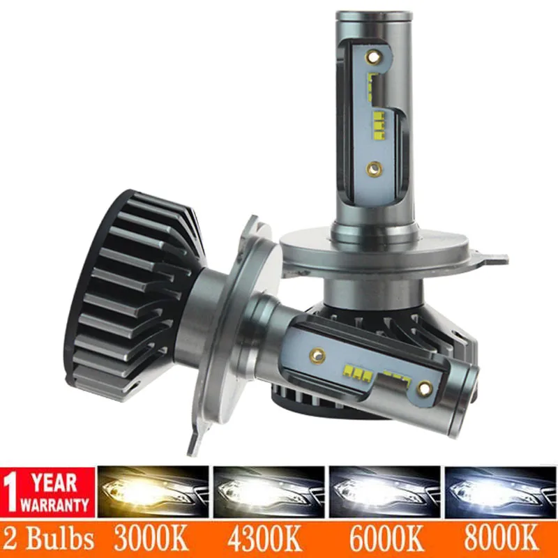 

ElgluxH7 LED Dual Color H4 H1 светодиодный H11 H8 9005 9006 H9 HB3 Canbus Автомобильная Лампа 6000 лм 80 Вт K 12 В автомобильная лампа