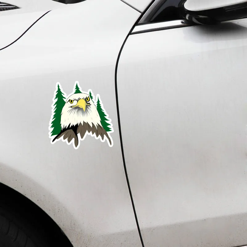EBdecal Cartoon Forest Eagles Head Colored Decor For Auto Car/Bumper/Window/Wall Decal Sticker Decals DIY CT11467 | Автомобили и
