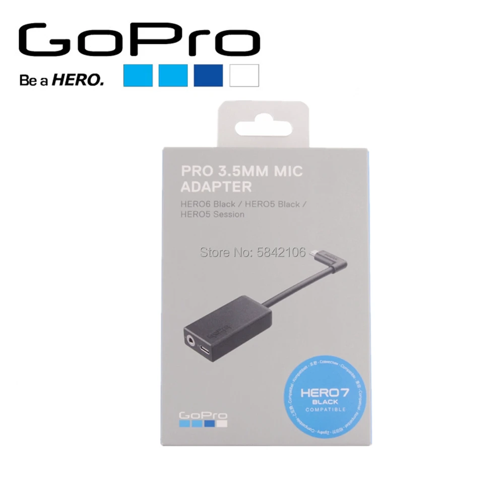 

GoPro Pro 3.5mm Mic Adapter for HERO 8 HERO 7 HERO 6 HERO 5 Black Hero 5 Session Go Pro Official Original Accessory