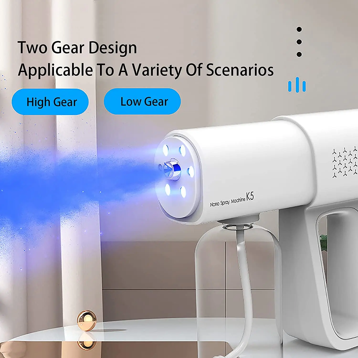 K5 Nano Spray Gun Sanitizer Sprayer USB Rechargeable Handheld Atomization Disinfection for Home Household Garden Supplies | Дом и сад