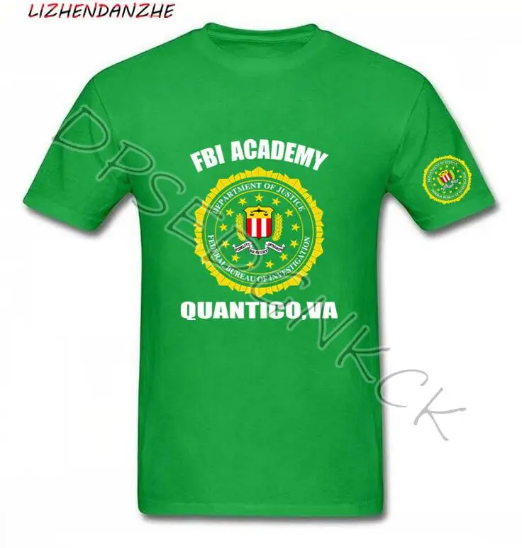 Мужская футболка с принтом ФБР Академия количеко ва полиция Соединенных Штатов