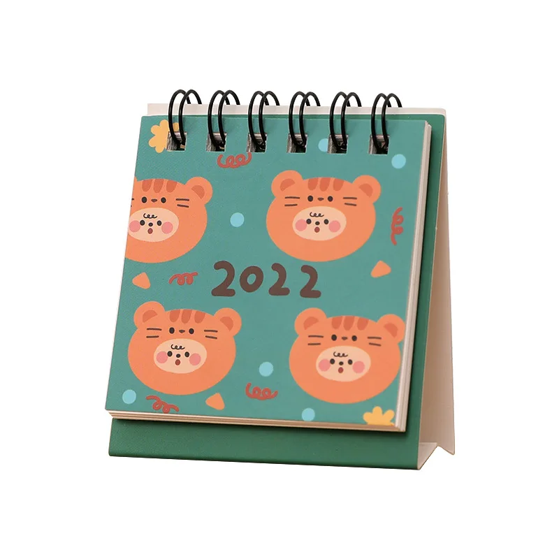 2022 kawaii мультфильмы медведь настольная бумага ins двойной ежедневник Настольный