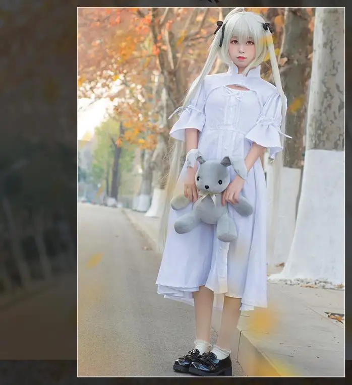 Белое платье Yosuga no Sora Kasugano косплей-костюм |