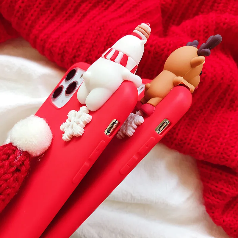 Рождественский чехол с рисунком оленя для Samsung Galaxy S20 Plus Ultra S11 S10E медведем |