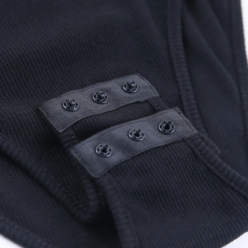 Готический сексуальный женский комбинезон с круглым вырезом без рукавов