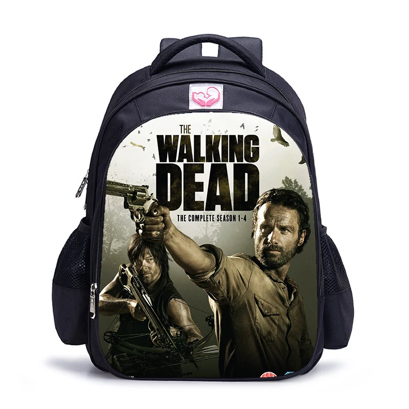 16 inch The Walking Dead School Bag for Kids Boys Girls Backpack Children School Sets Pencil Bag Toddler Schoolbag
