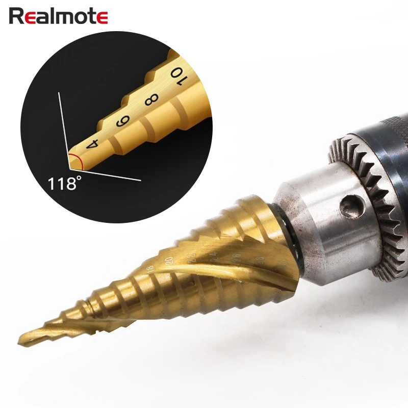 Сверла Realmote 3 32 из быстрорежущей стали с шестигранным хвостовиком для сверления