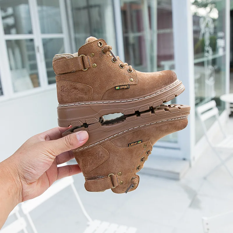 Ботинки кожаные для мальчиков и девочек уличные спортивные кроссовки большие