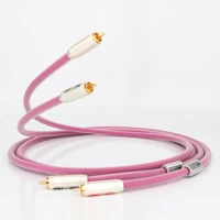 pair high quality occ htp4 hifi rca audio signal cable with 24k gold plated plug 2rca to 2rca audio interconnect cable