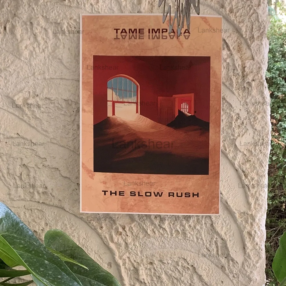 

Tame Impala At The Slow Rush Poster Vintage Colorful Canvas Painting Retro Wall Pictures for Living Room Home Decor No Frame