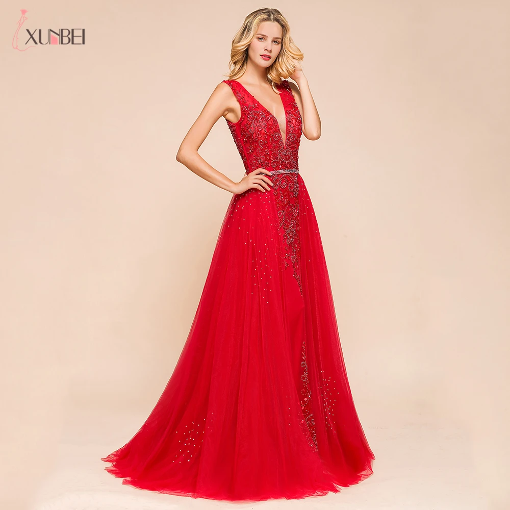 Vestido De Festa 2021 Новое поступление Длинные вечерние платья v-образный вырез