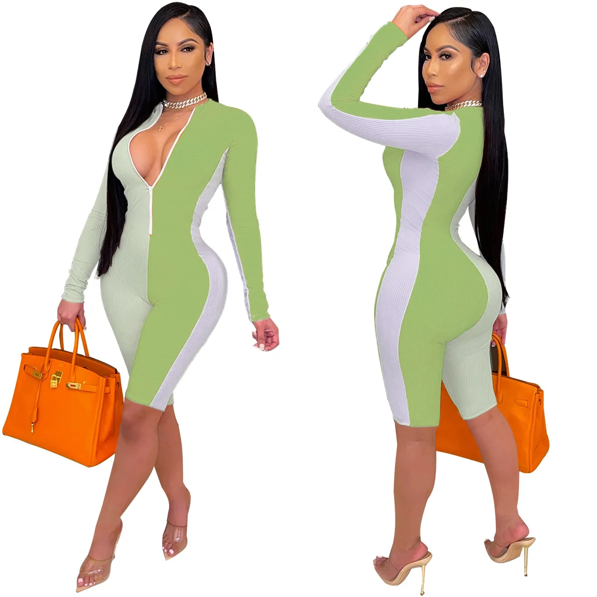 

2021 Sexy Women Short Sleeve Romper Jumpsuit Bodycon Bodysuit Slim Fit Sports Short Pants Clubwear Biker Shorts Playsuit