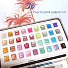 Набор профессиональных акварельных красок 61236, перламутровый пигмент металлик для рисования, художественные принадлежности