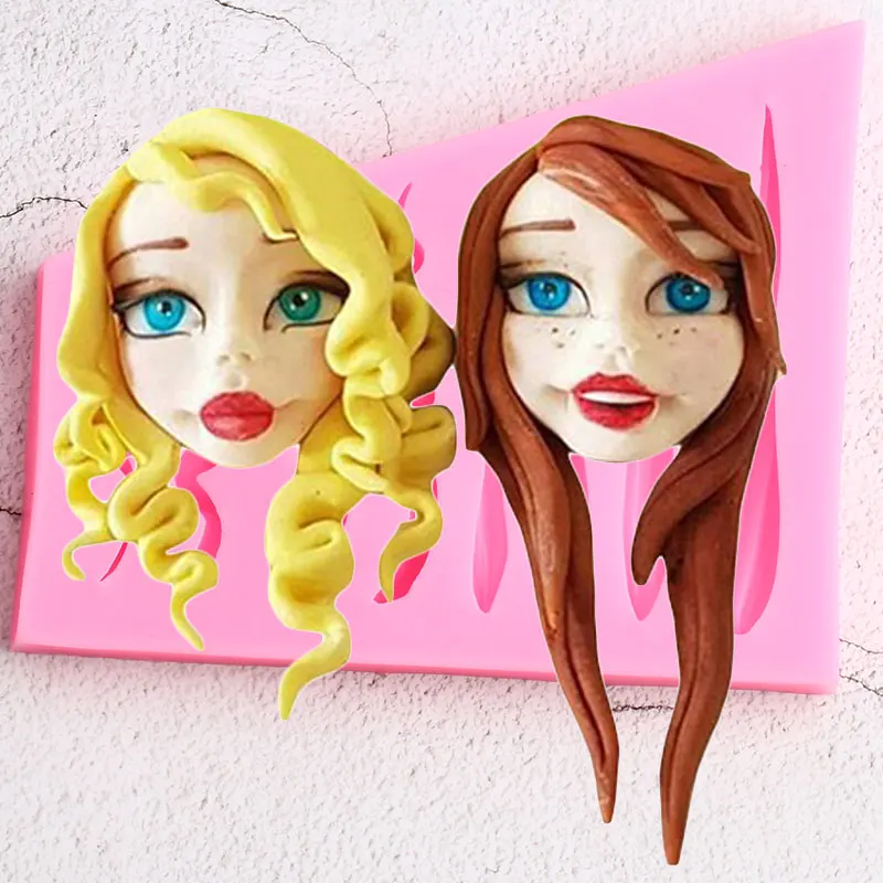 Мультяшные женские волосы искусственная полимерная глина шоколадные помадки