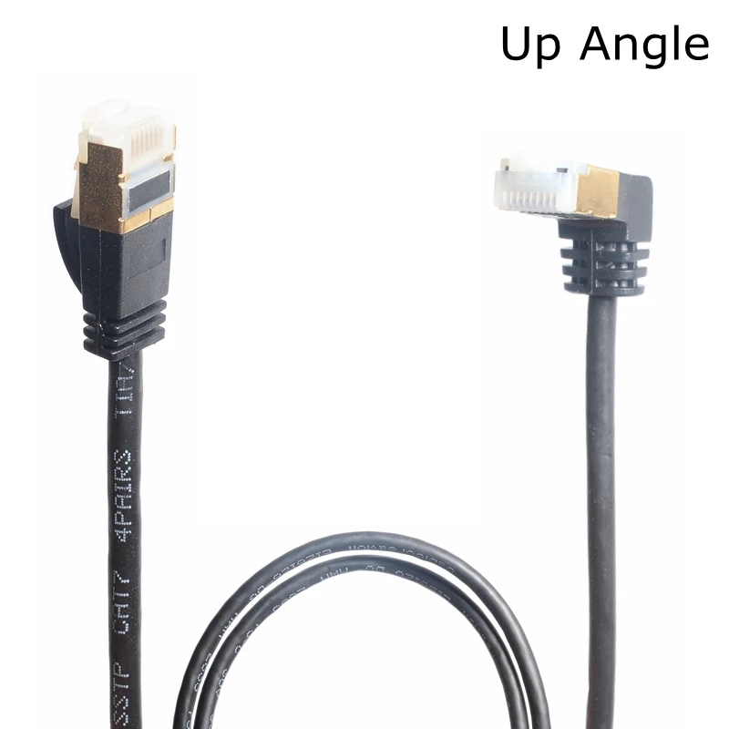 Сверхтонкий Ethernet кабель CAT7 RJ45 правый левый нижний угол UTP сетевой Соединительный