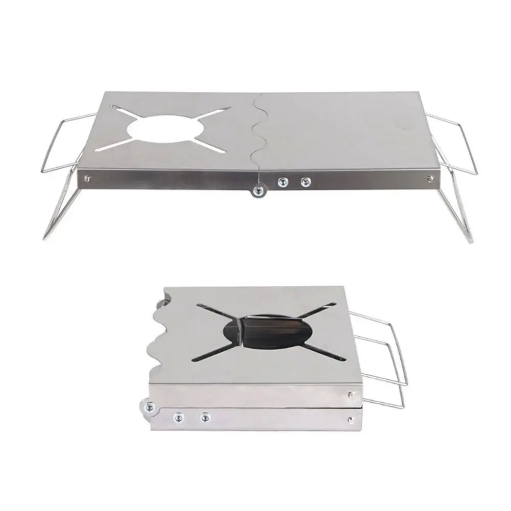 

Outdoor Folding Portable Insulation Table Stainless Steel Burner Bracket Barbecue Mini Table Gas Stove Camping Stove Accessories