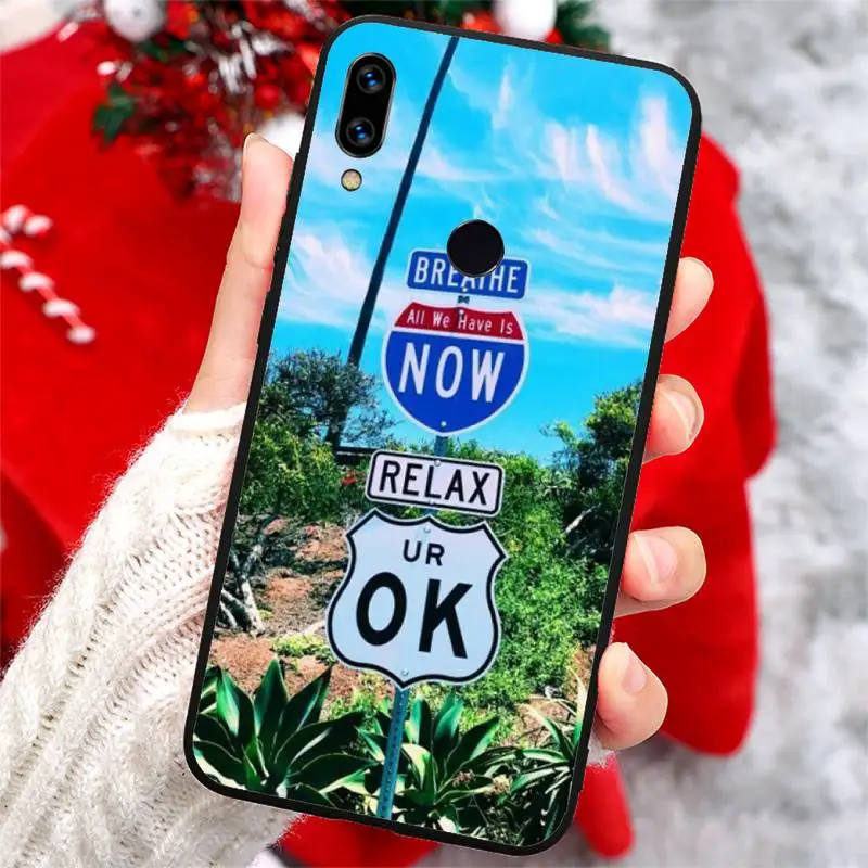 

Travel World Map Road Sign Phone Case For Xiaomi Redmi note 7 8 9 t k30 max3 9 s 10 pro lite