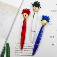 writing pen doll doll head dirty braid shape pen plush toy decompression pen cartoon ballpoint pen toys