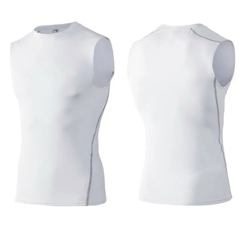 

Men Muscle Undershirt Base Layer Sports Vest Tank Tops Plain Sleeveless T Shirt