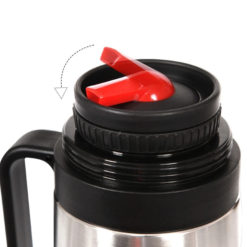 

R2JC Vacuum-Insulated Thermos Flasks with Single-Hand Pouring Handle 1.0L Stainless Steel Material for Outdoor and Indoor Use
