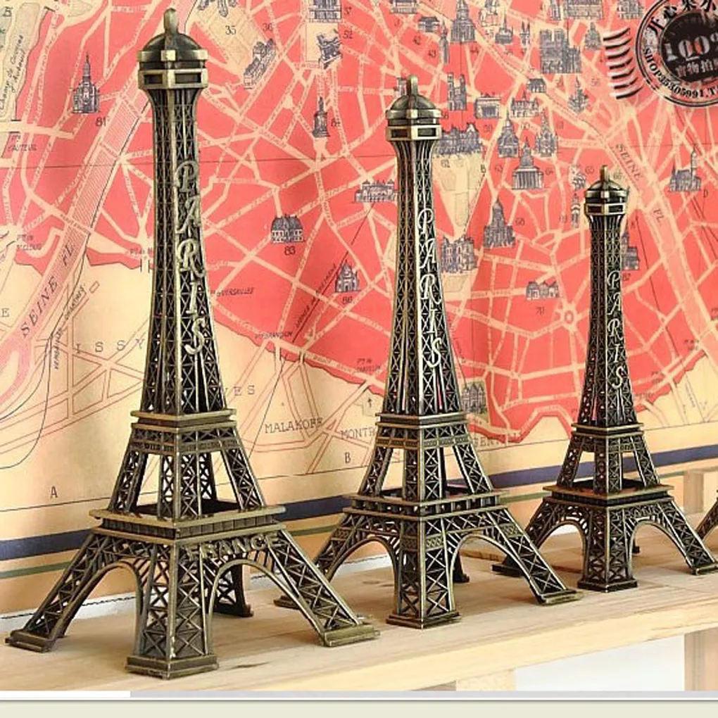 1 pieza torre de París en miniatura decoración de muebles para el hogar regalo Metal modelo hogar