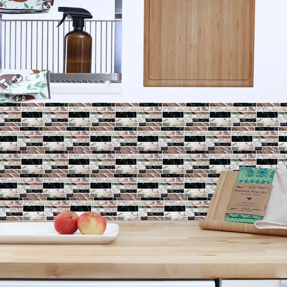 

Kitchen oil-proof wall decoration stickers bathroom waterproof simulation crystal tile stickers wear-resistant floor stickers