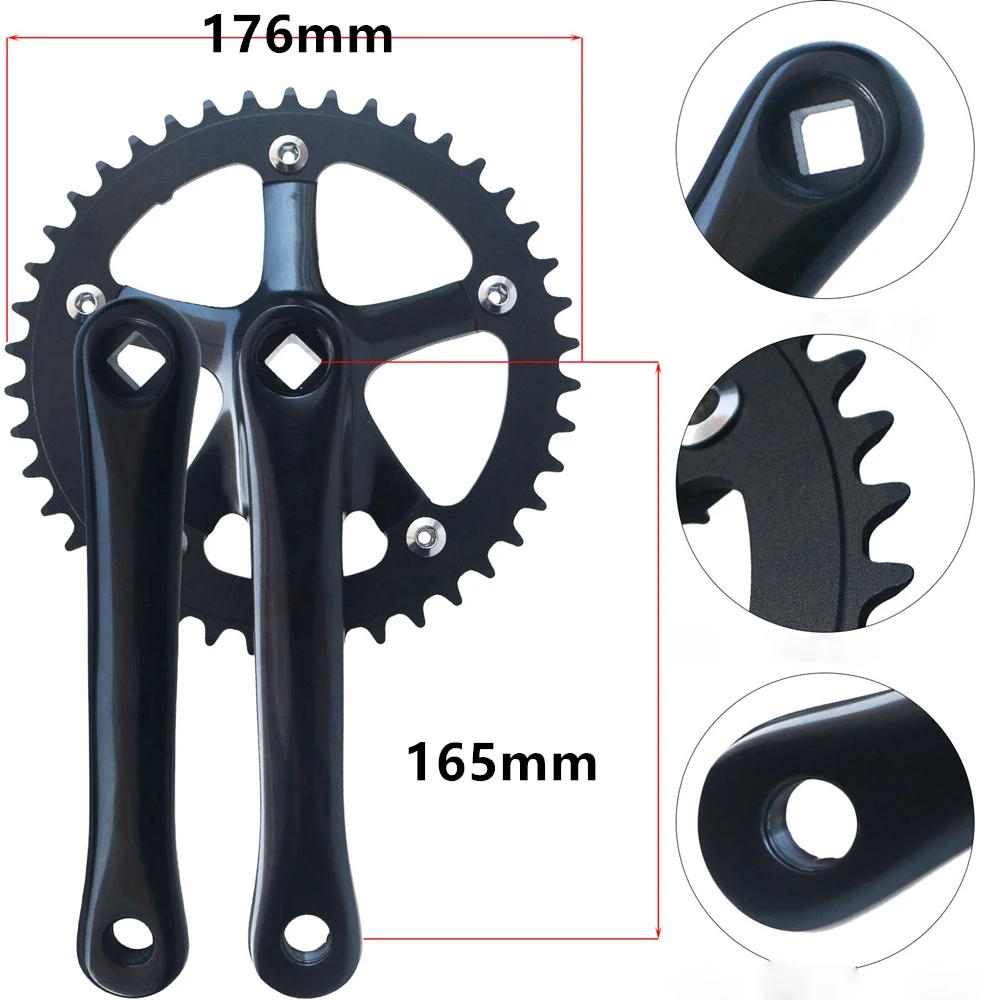 

Bicycle Crankset Aluminum Alloy Crank 165mm Road Bike Chainwheel 130BCD 176mm Diameter 42T Disc Cycling Part Lightweight