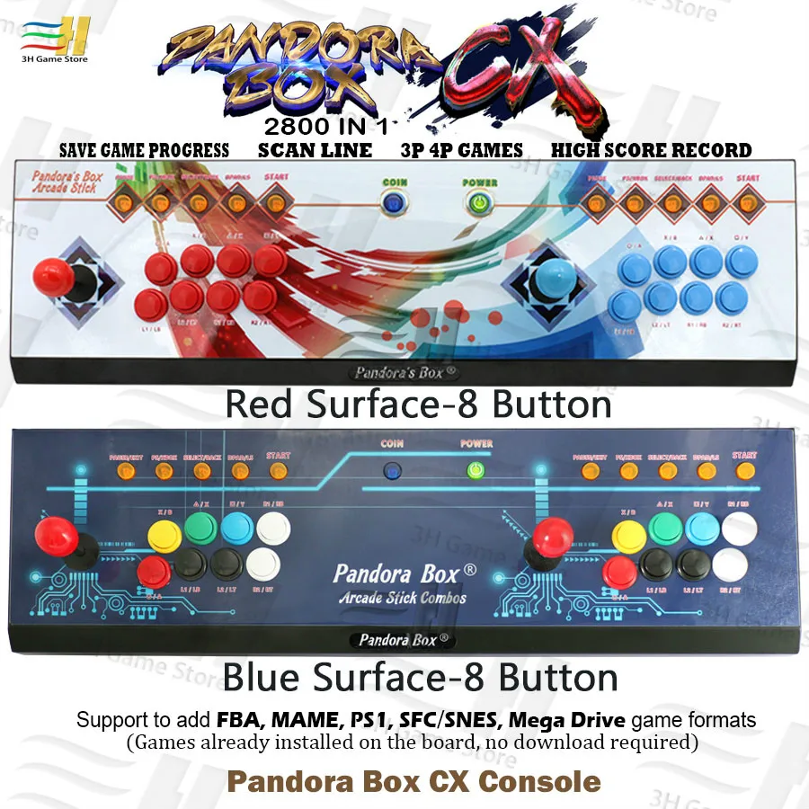Pandora box CX 2800 в 1 8 кнопок консоль аркадная игра maichine контроллер 2 игрока джойстик usb