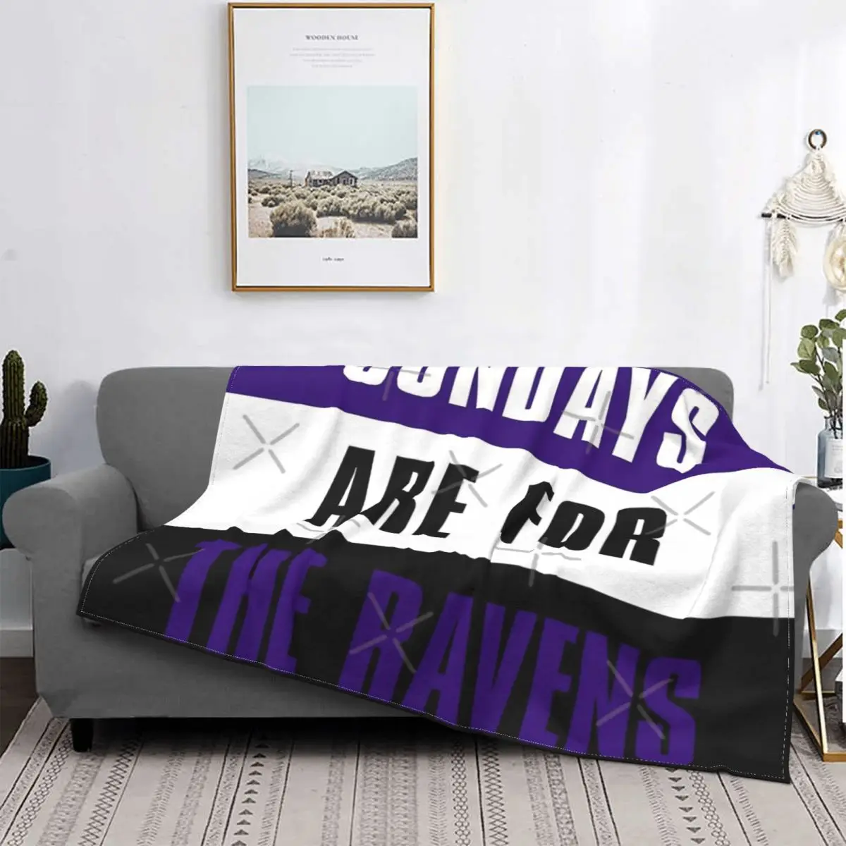 

Sunday Are For The Ravens-Manta a cuadros para cama, edredón para bebé, colcha para cama