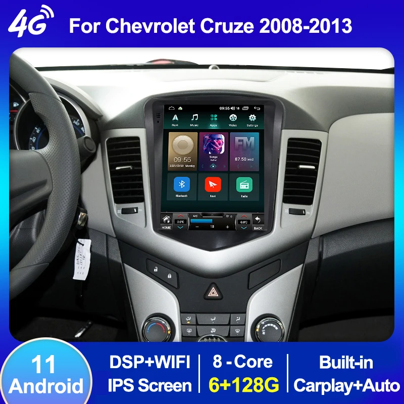 

Carplay + Авто 4G Lte для Chevrolet Cruze 2008- 2013 Android 11 6 + 128G DSP IPS автомобильное радио мультимедийный плеер GPS навигация WIFI BT