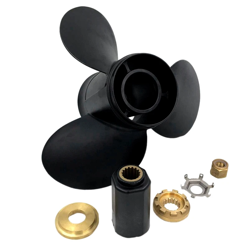 Черный подвесной моторчик с пропеллером из алюминиевого сплава 13X19 для Mercury 40-140HP