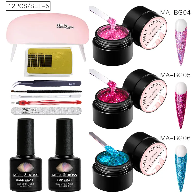 Набор для маникюра с УФ лампой СВЕТОДИОДНЫЙ сушки гель лака 6 шт.|Комплекты и