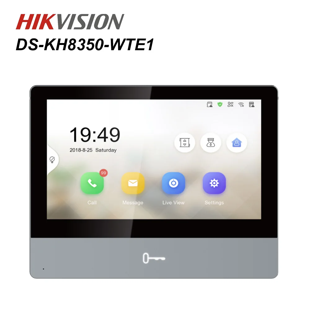 

Hikvision Original DS-KH8350-WTE1 Indoor station Monitor POE Hik-connect WiFi Video intercom Remote Control View